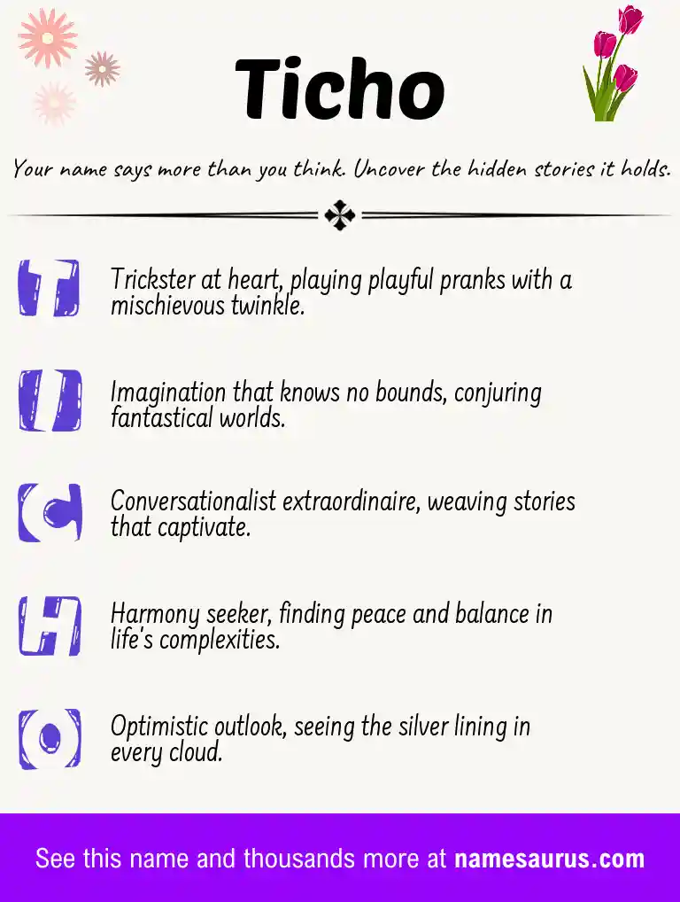 Acrostic poem about Ticho.
