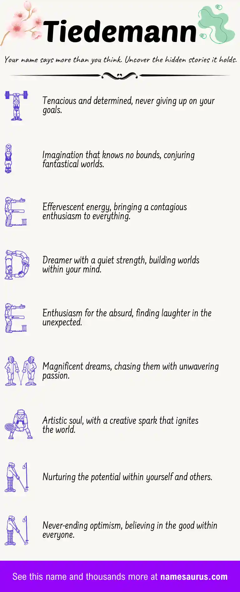Acrostic poem about Tiedemann.