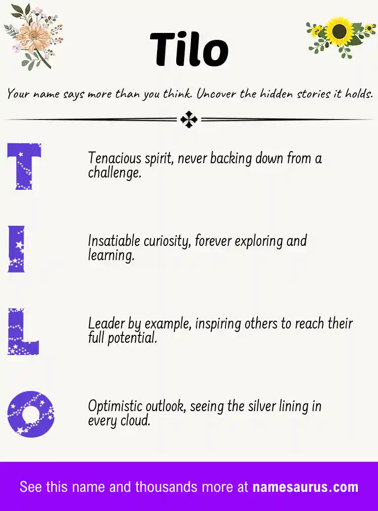 Acrostic poem about Tilo.