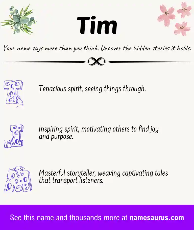 Acrostic poem about Tim.