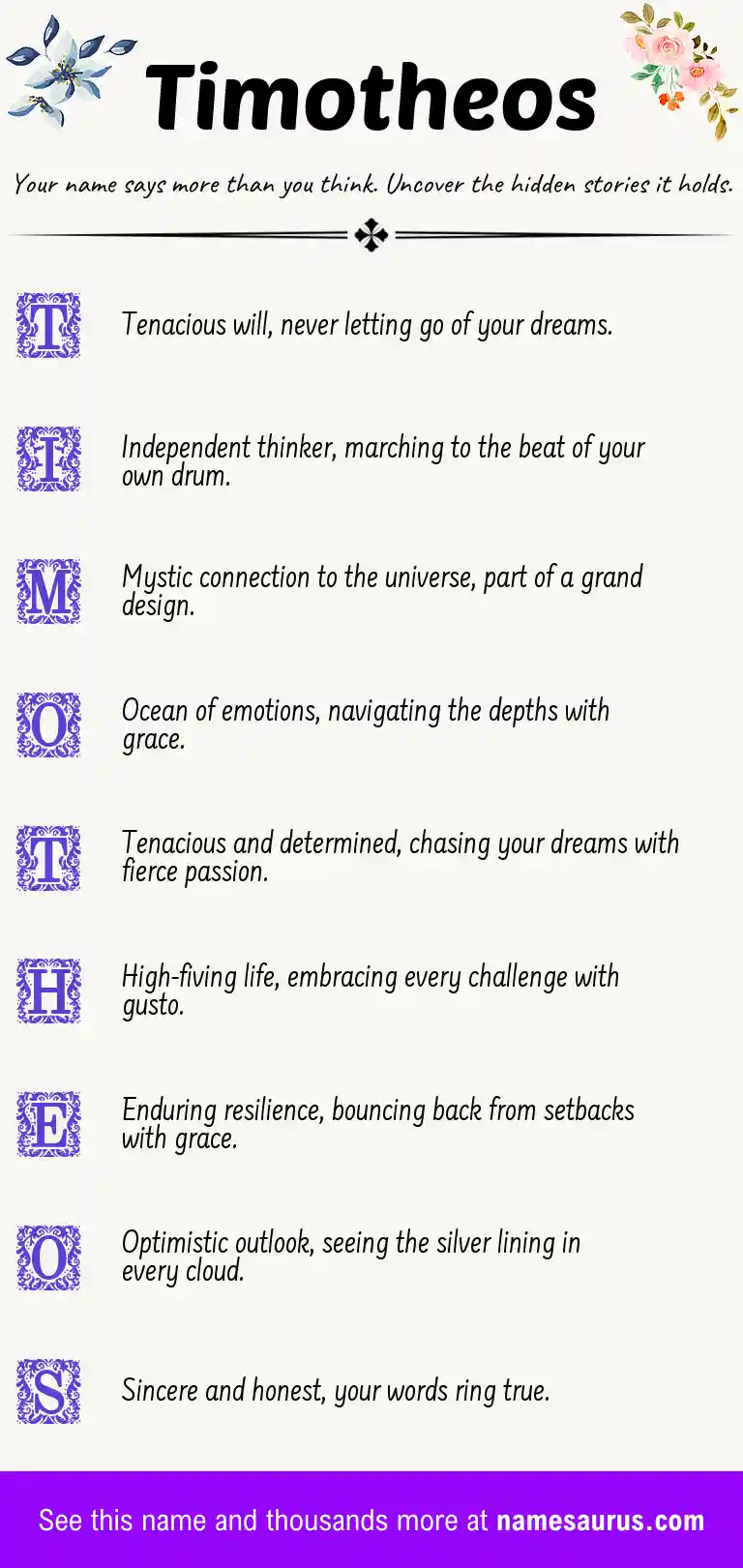 Acrostic poem about Timotheos.