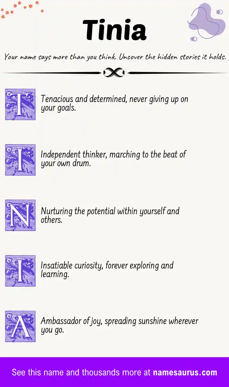 Acrostic poem about Tinia.