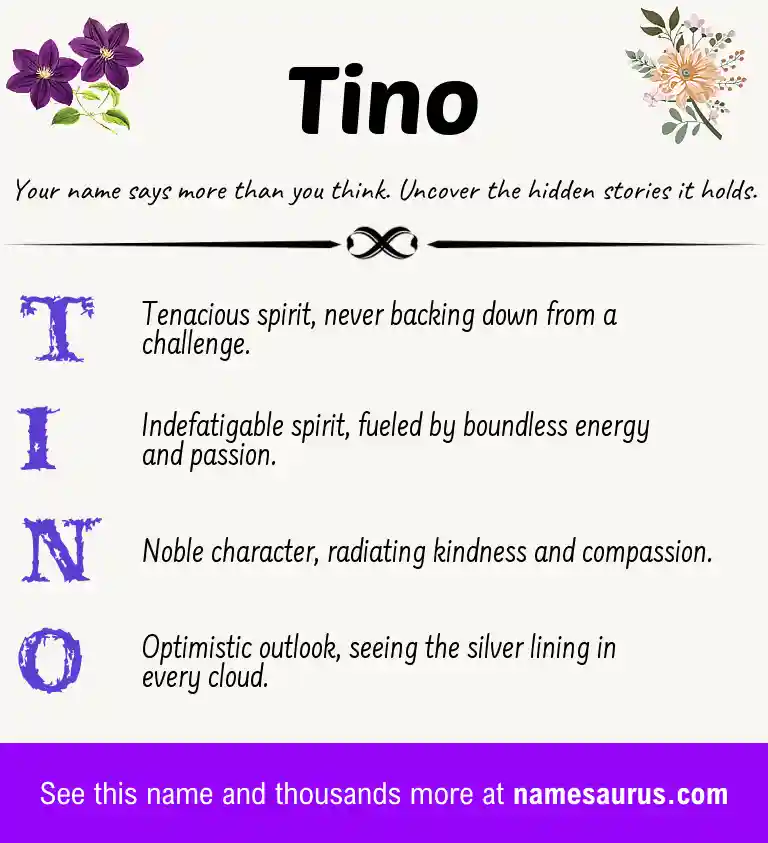 Acrostic poem about Tino.