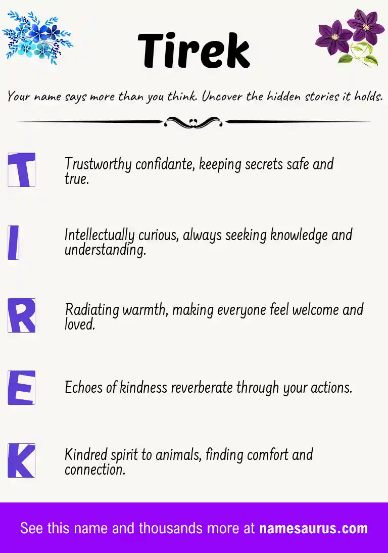 Acrostic poem about Tirek.