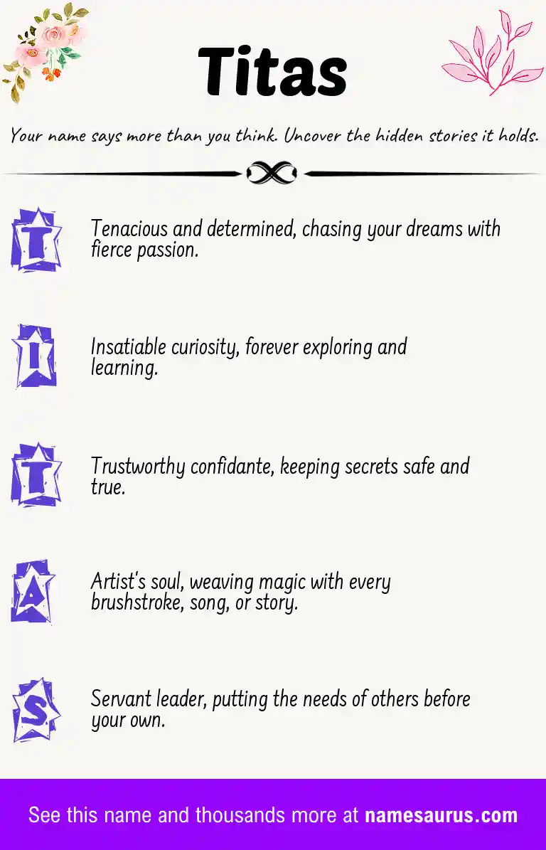 Acrostic poem about Titas.