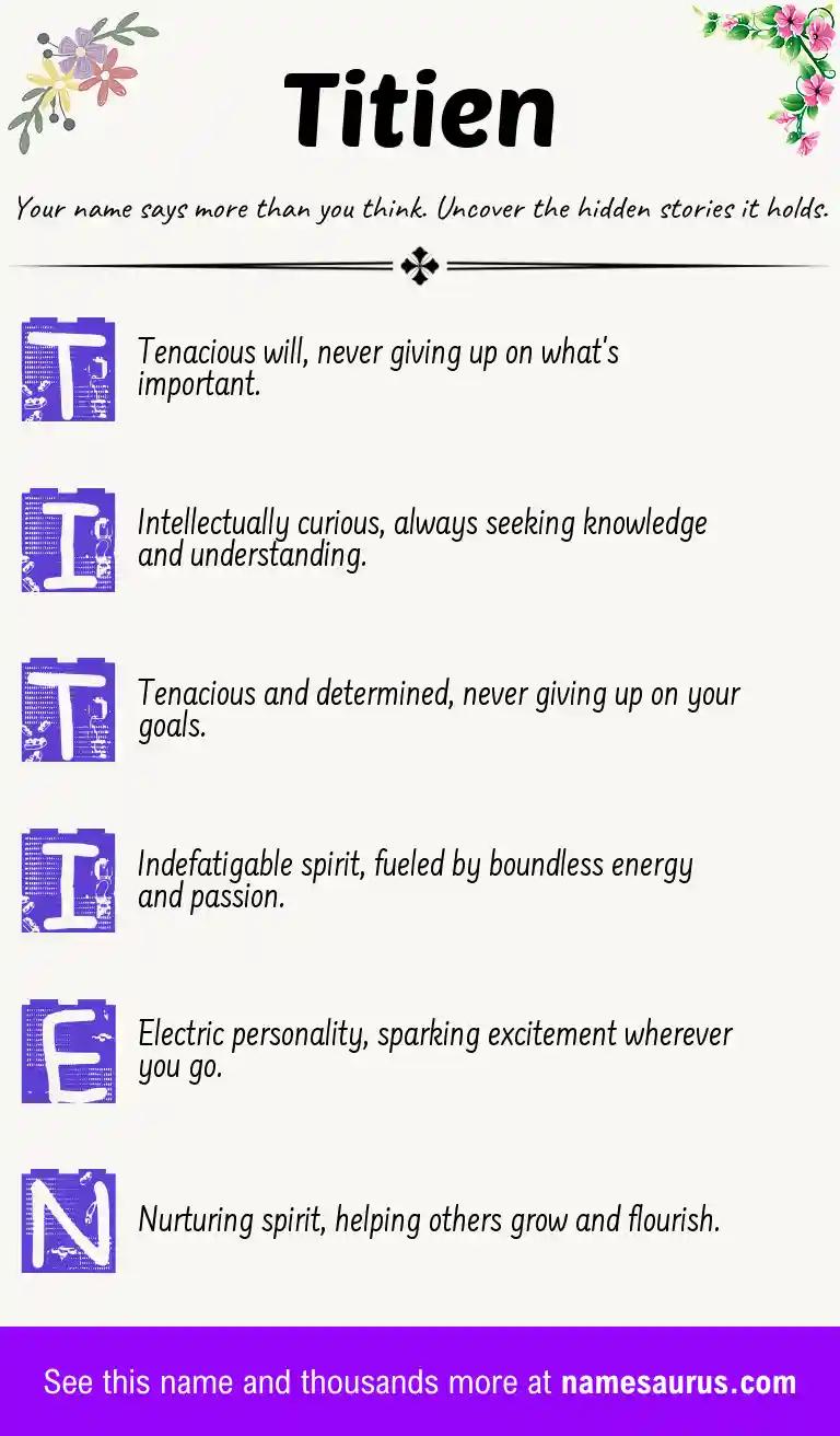 Acrostic poem about Titien.