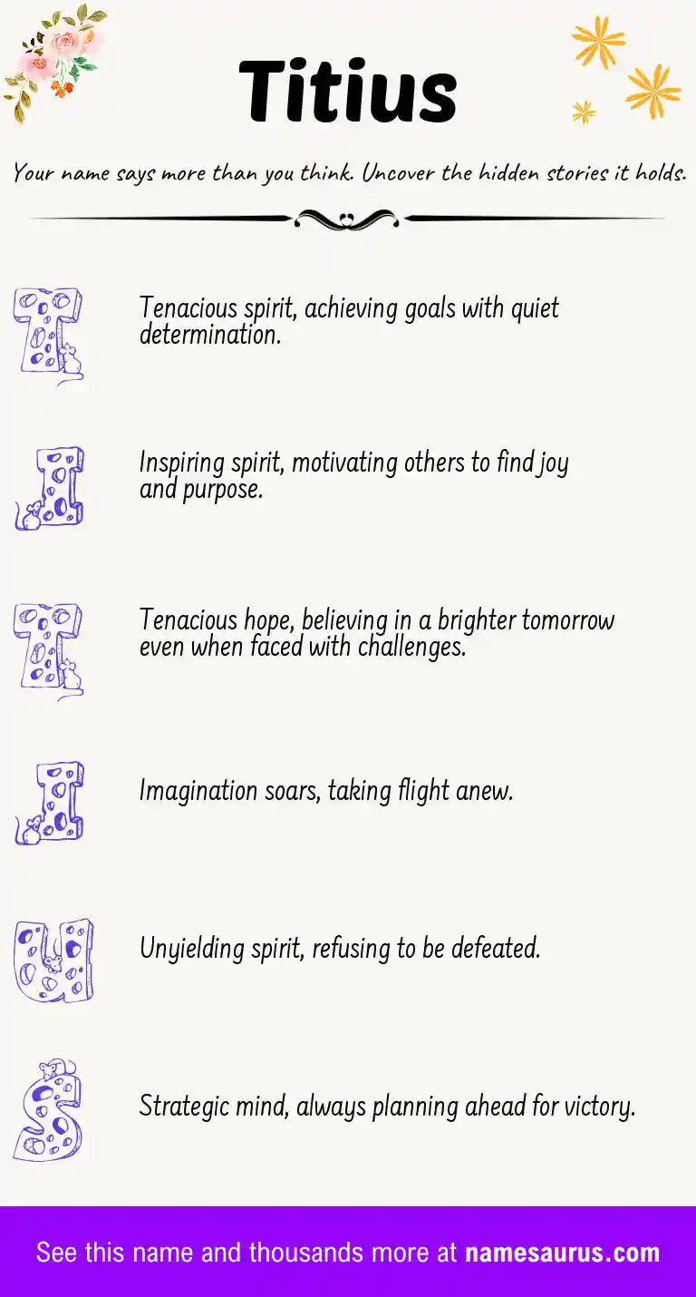 Acrostic poem about Titius.