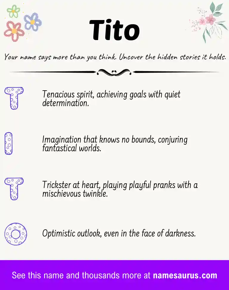 Acrostic poem about Tito.