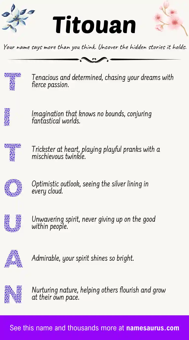 Acrostic poem about Titouan.