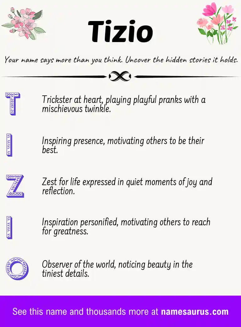 Acrostic poem about Tizio.