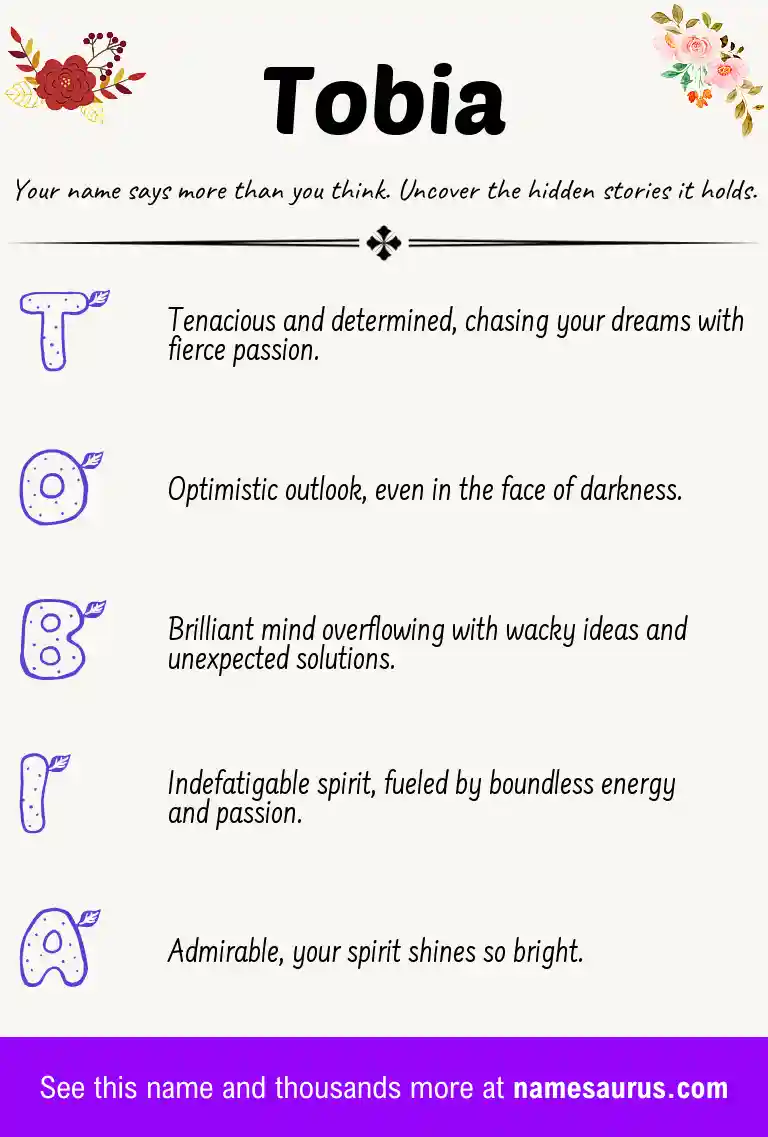 Acrostic poem about Tobia.