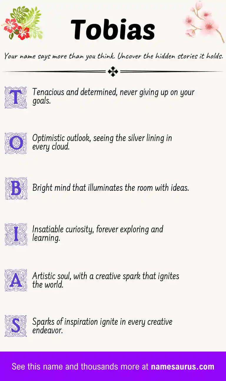 Acrostic poem about Tobias.