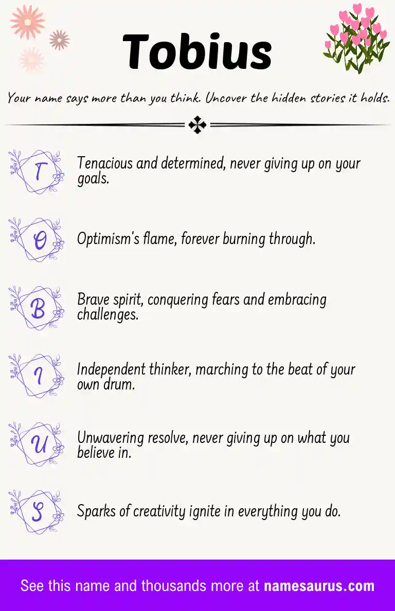 Acrostic poem about Tobius.