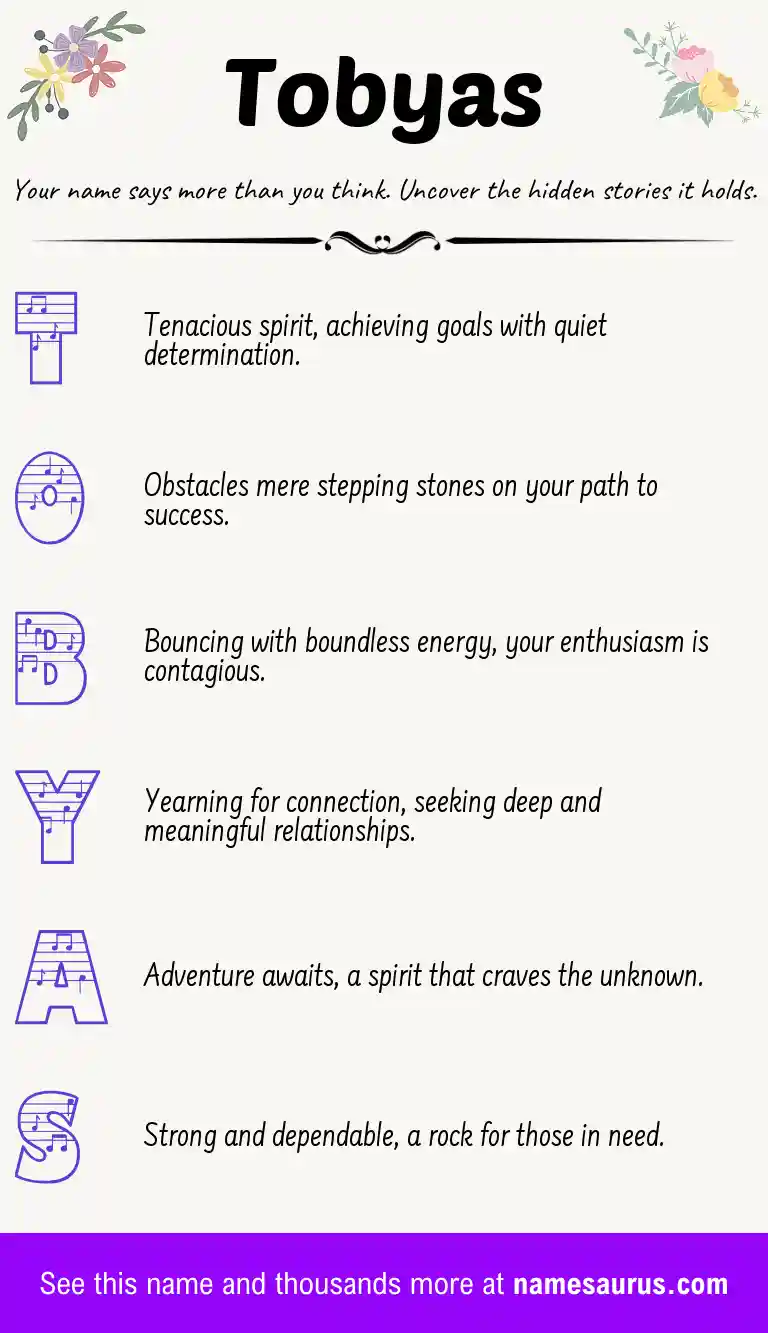 Acrostic poem about Tobyas.
