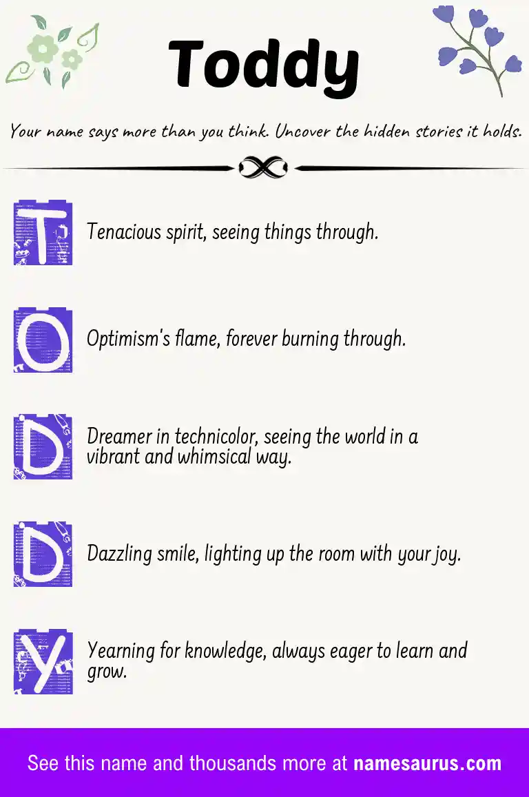 Acrostic poem about Toddy.