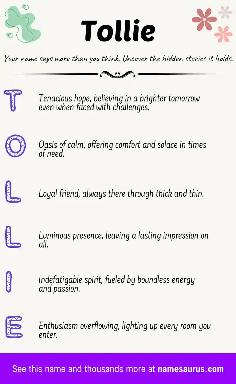 Acrostic poem about Tollie.