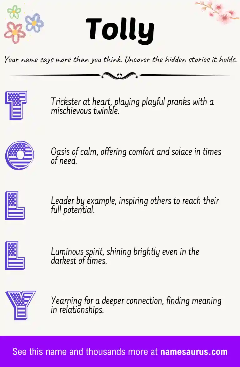 Acrostic poem about Tolly.