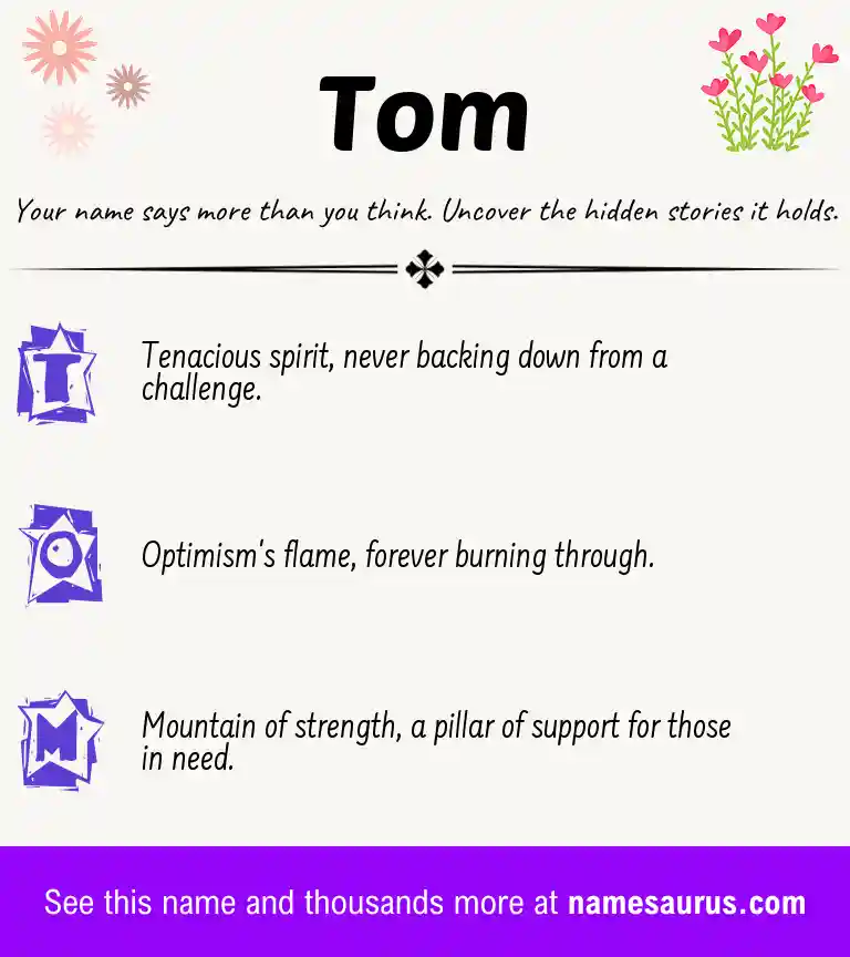Acrostic poem about Tom.