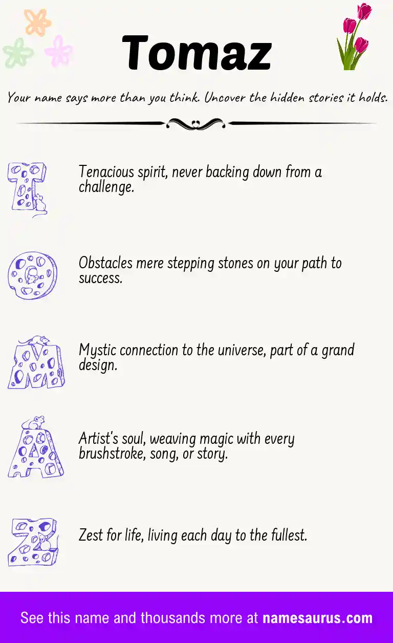 Acrostic poem about Tomaz.