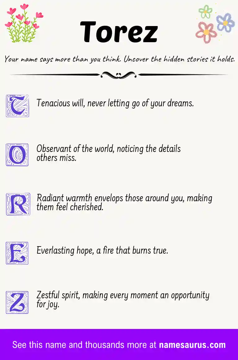 Acrostic poem about Torez.