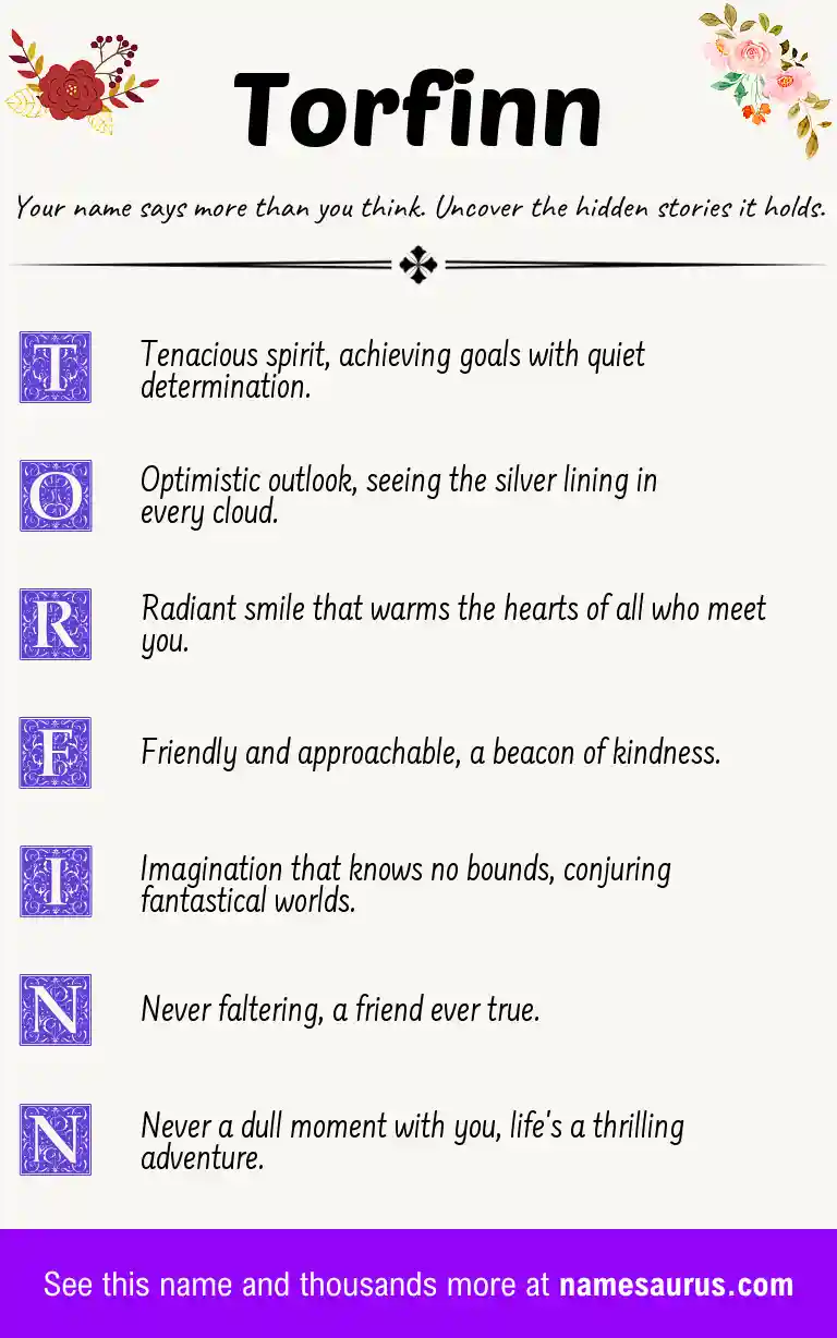 Acrostic poem about Torfinn.