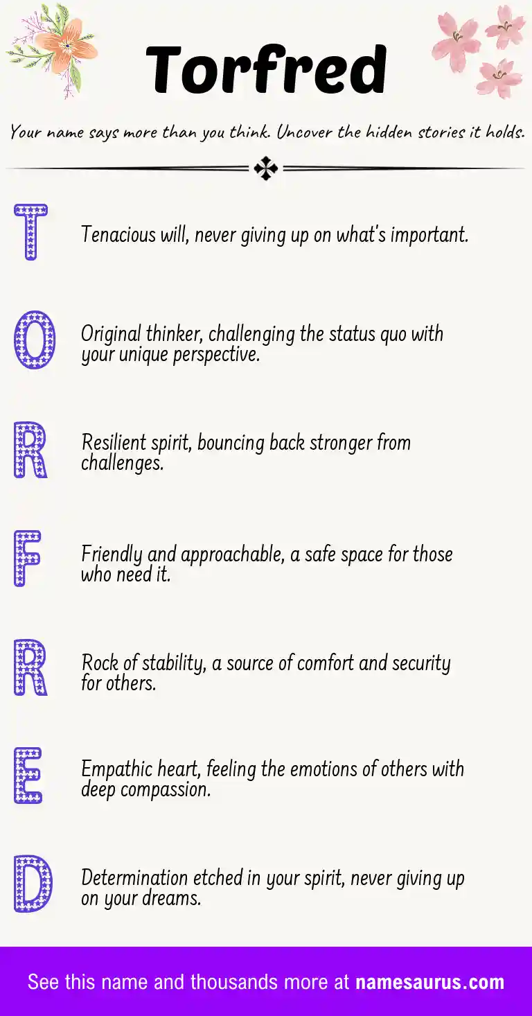Acrostic poem about Torfred.