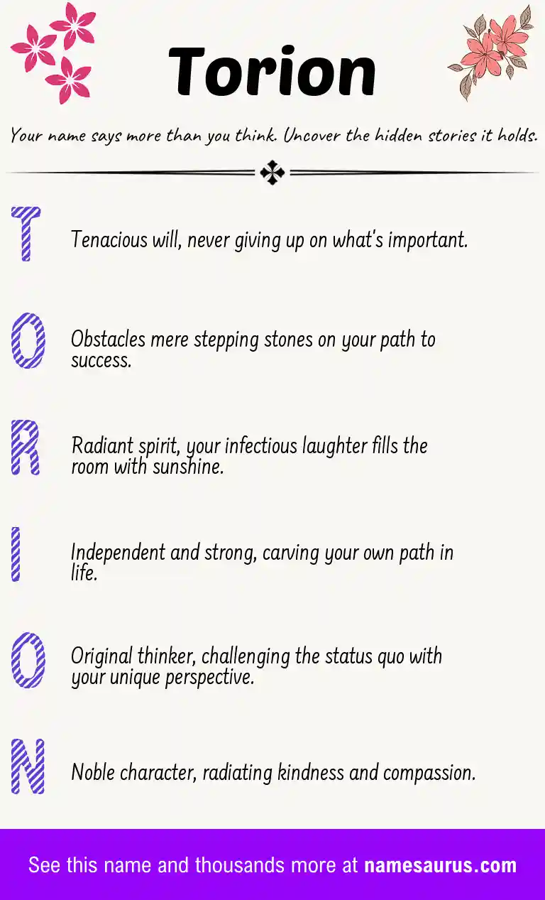 Acrostic poem about Torion.