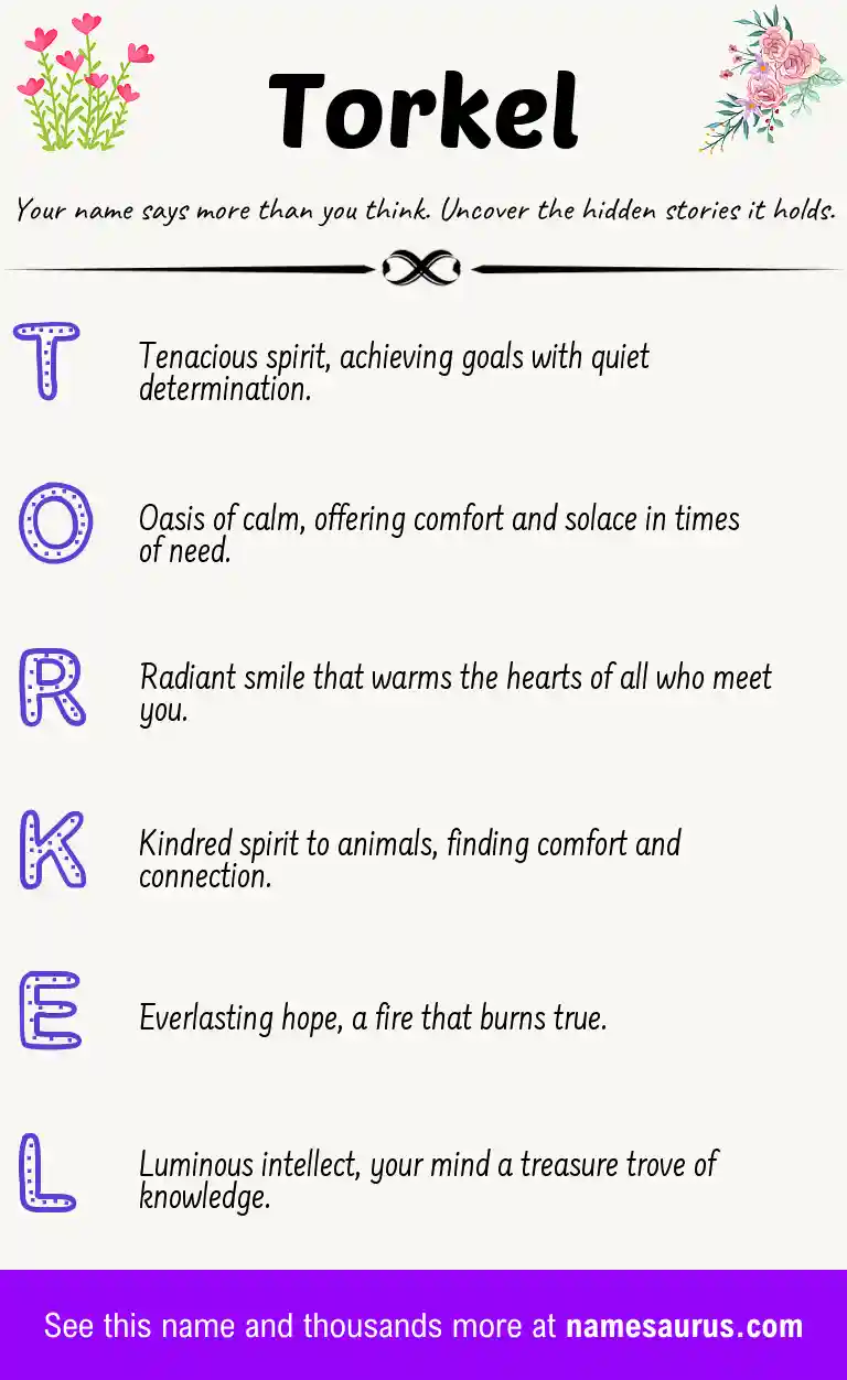 Acrostic poem about Torkel.