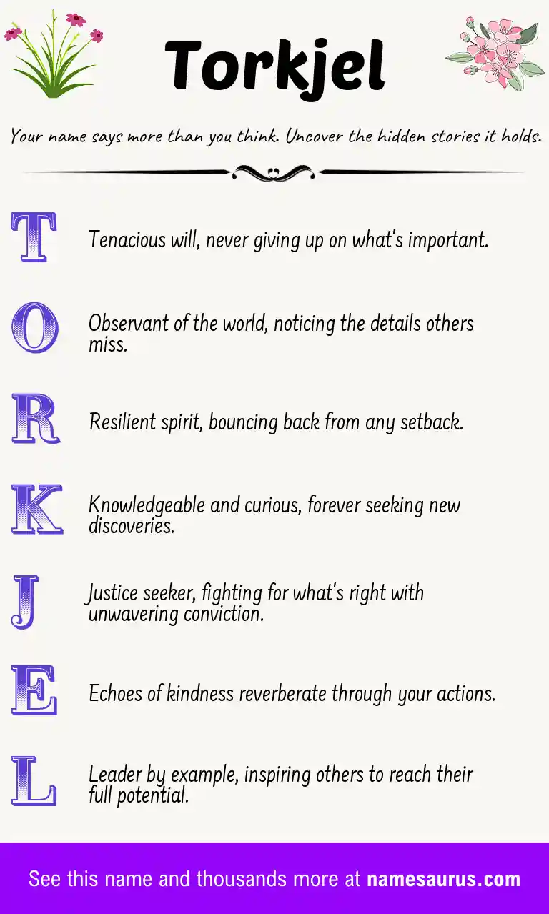 Acrostic poem about Torkjel.
