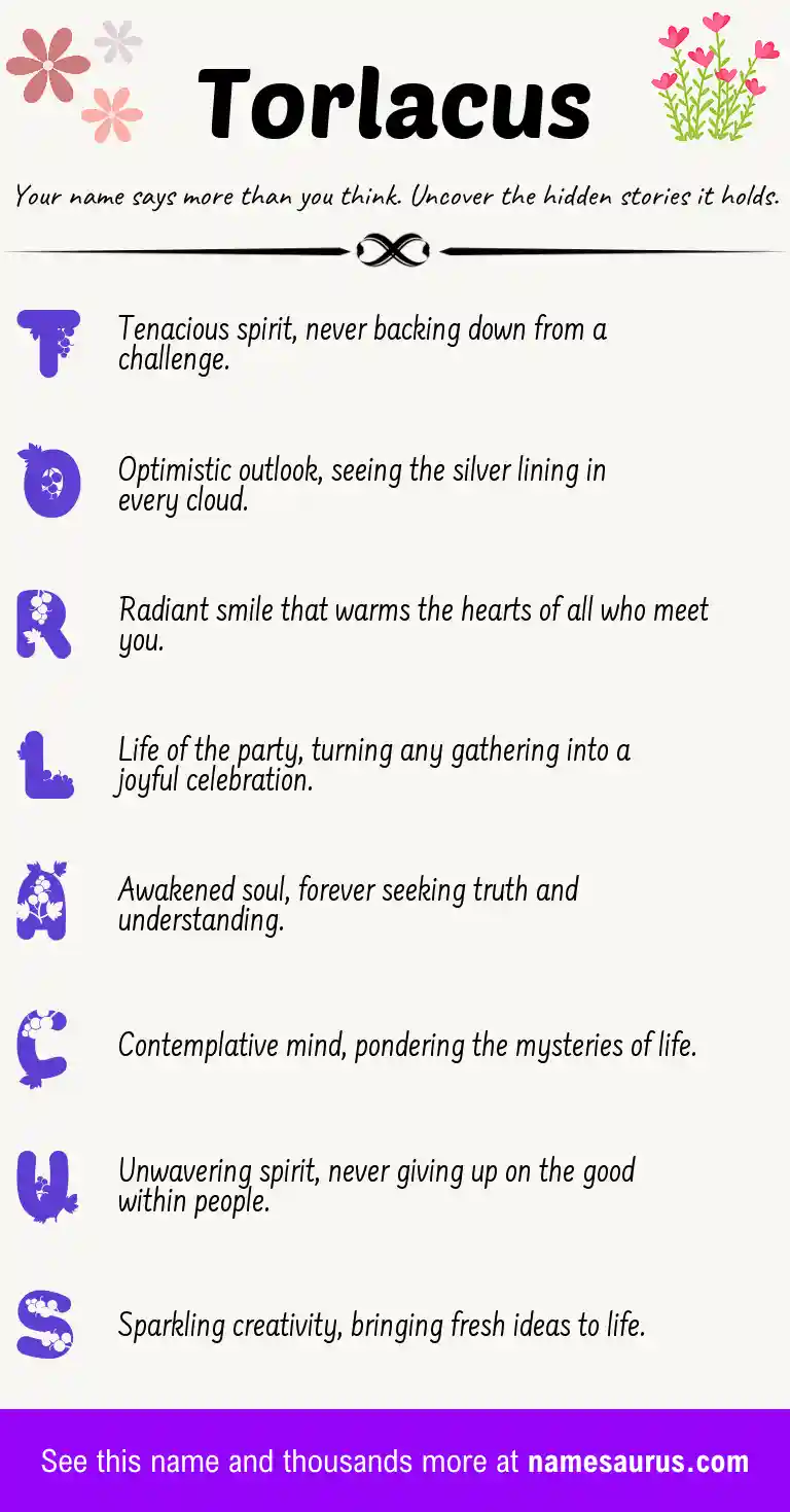 Acrostic poem about Torlacus.