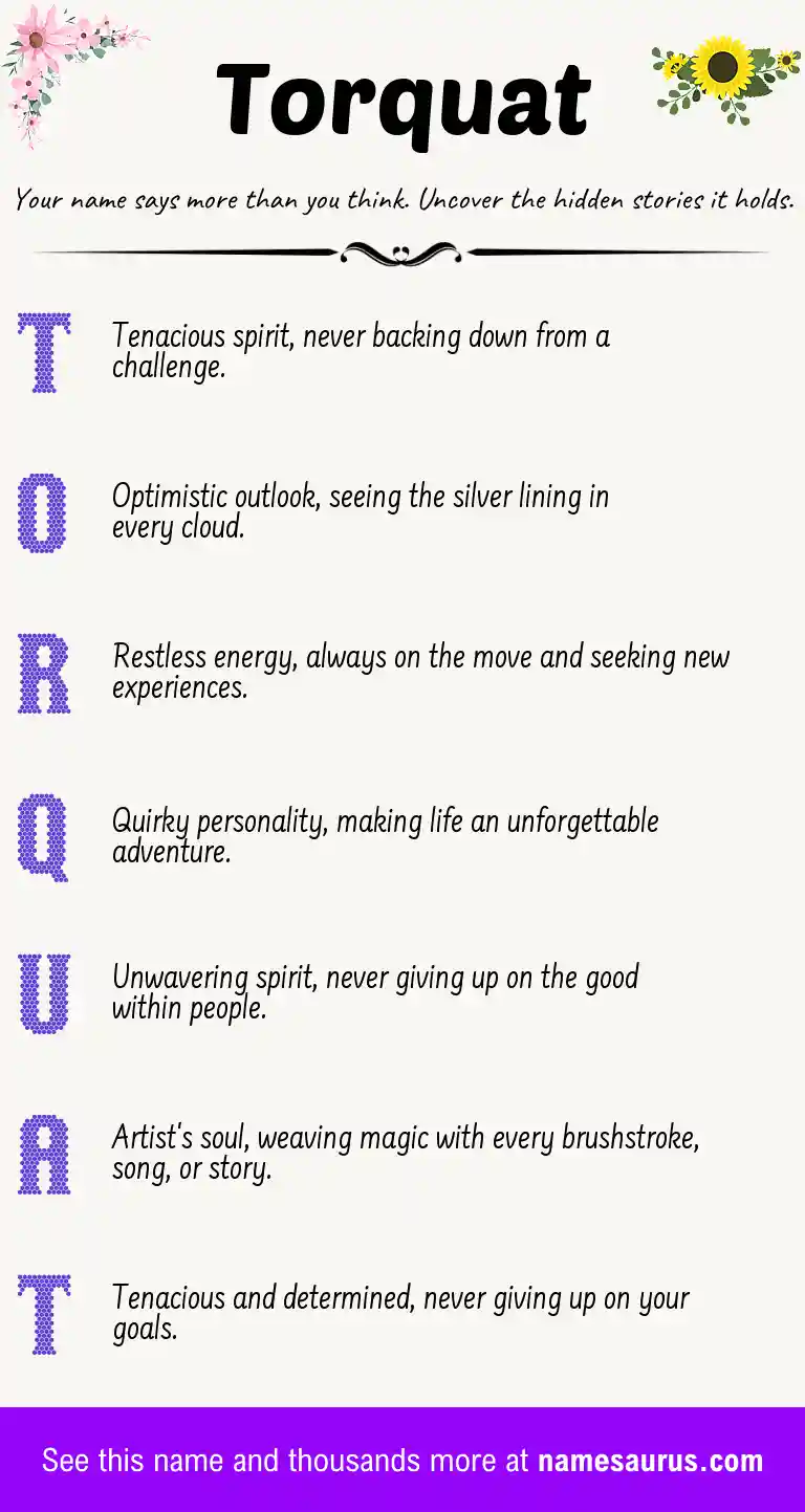 Acrostic poem about Torquat.