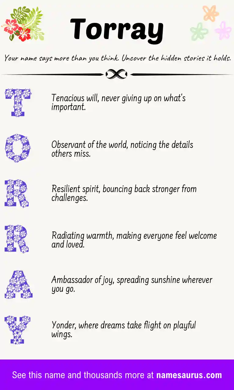 Acrostic poem about Torray.