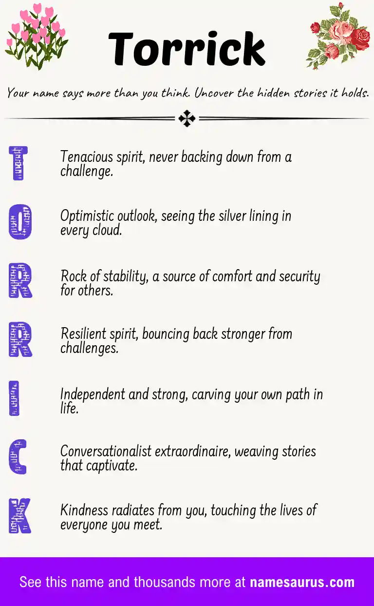 Acrostic poem about Torrick.