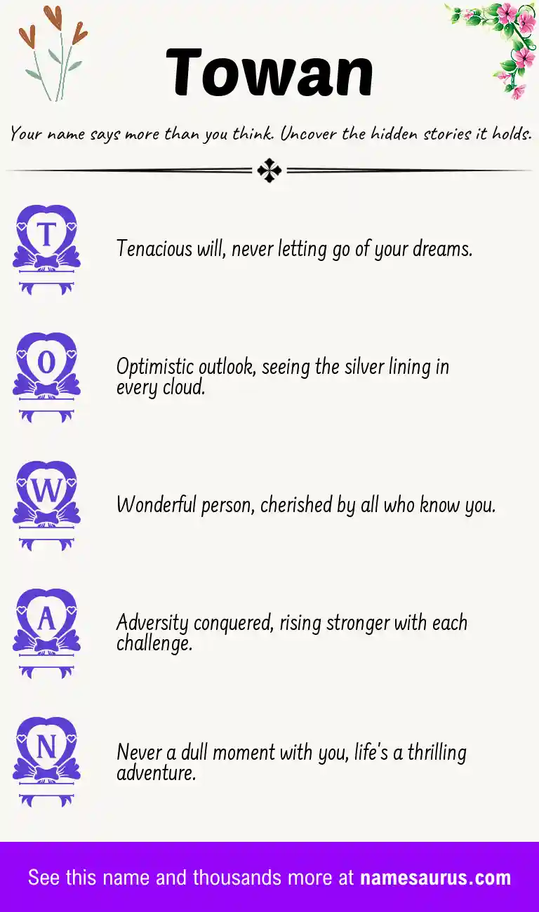 Acrostic poem about Towan.