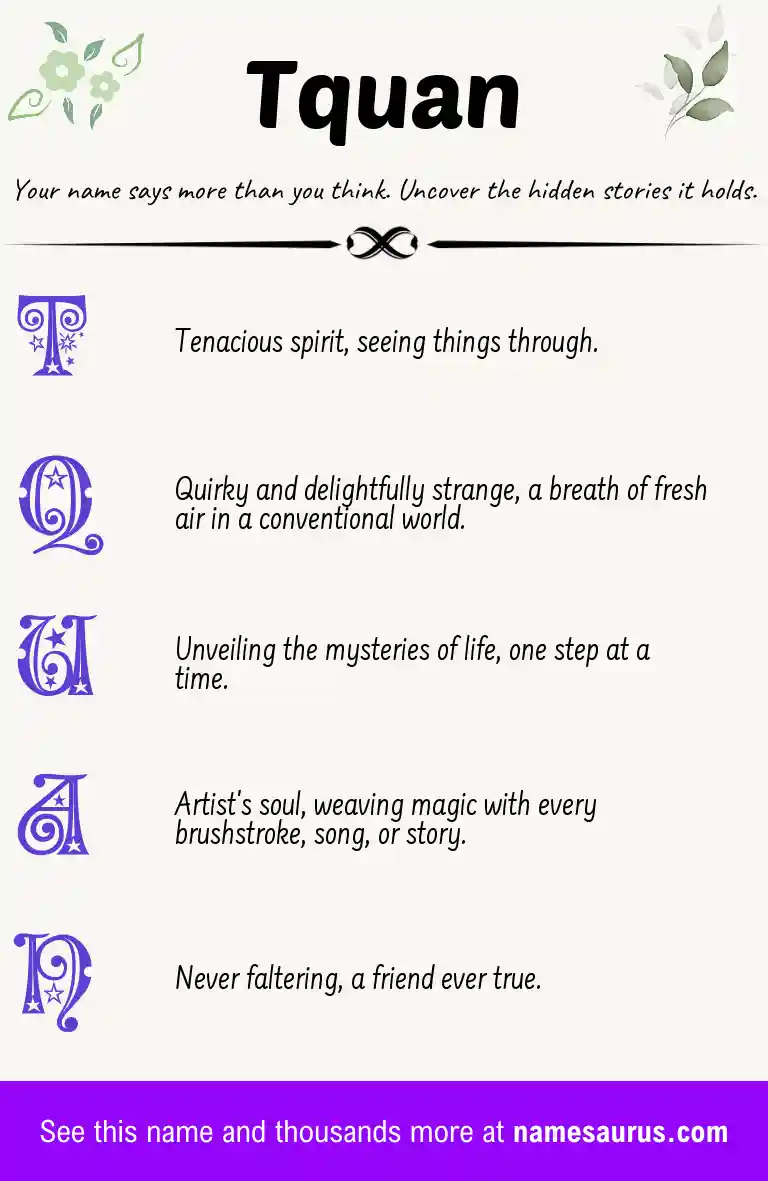Acrostic poem about Tquan.