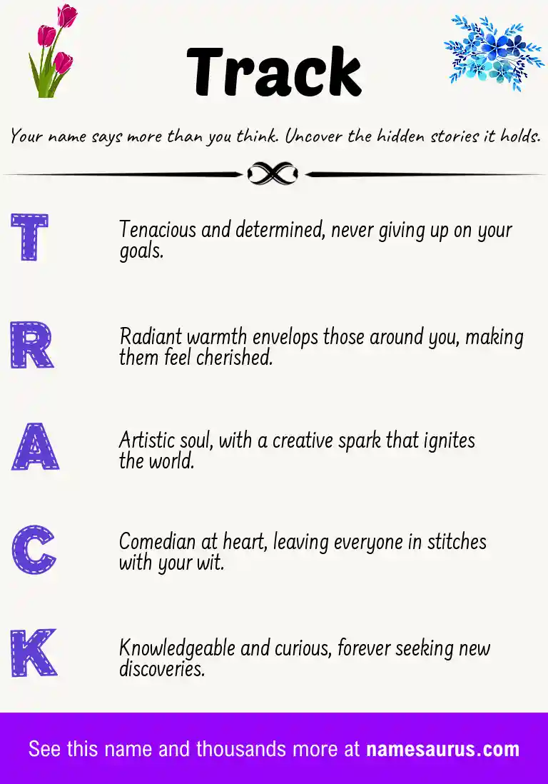Acrostic poem about Track.