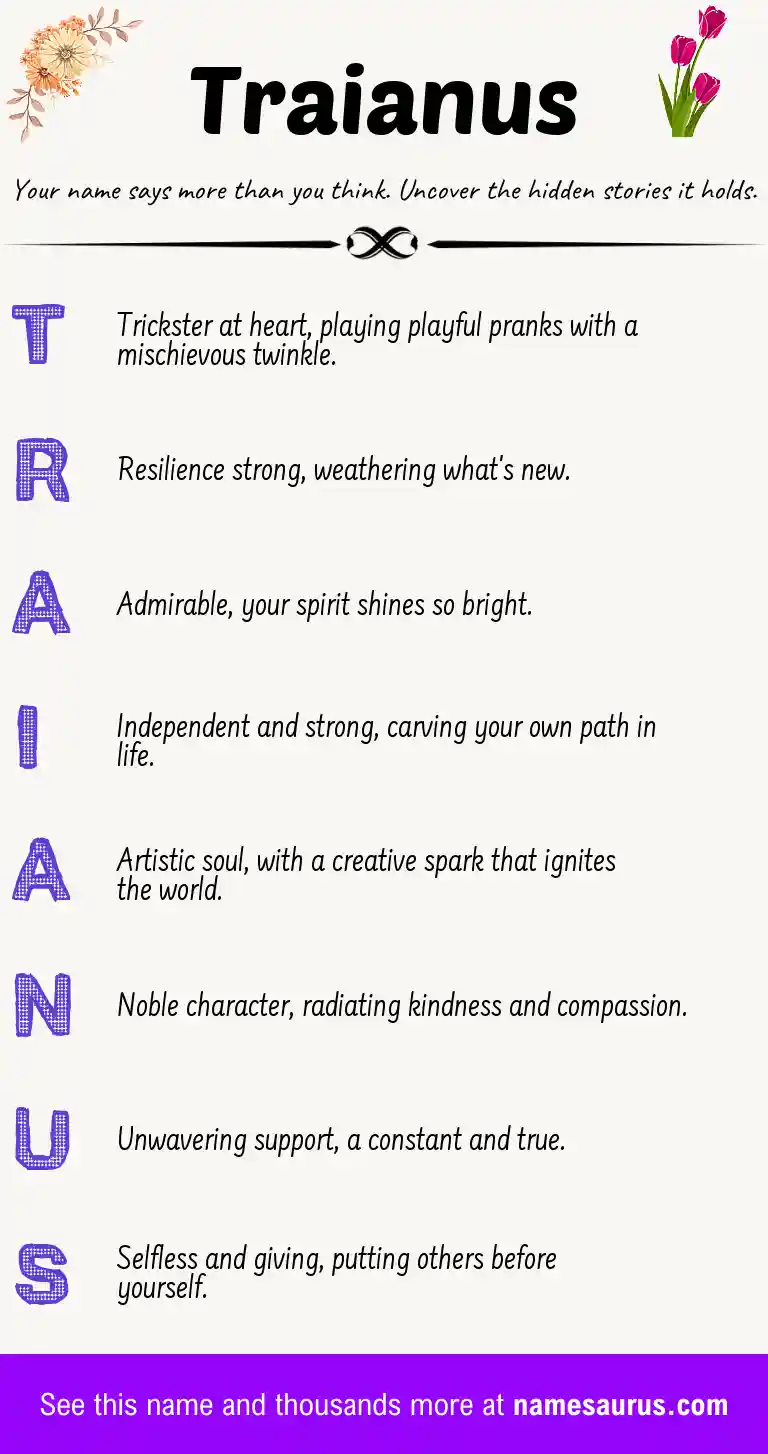 Acrostic poem about Traianus.