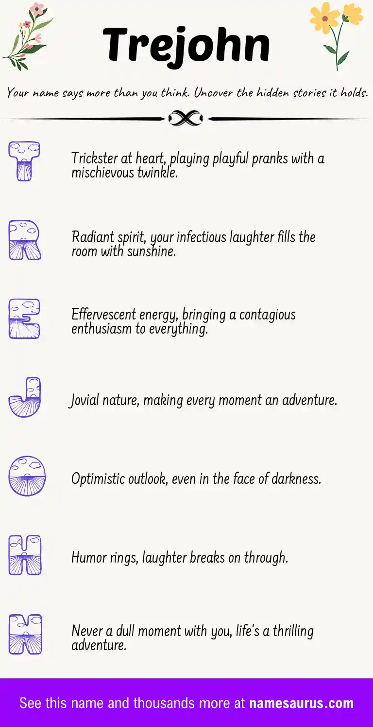 Acrostic poem about Trejohn.