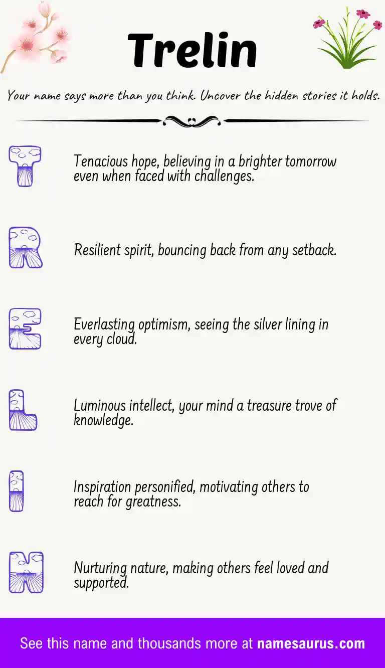 Acrostic poem about Trelin.
