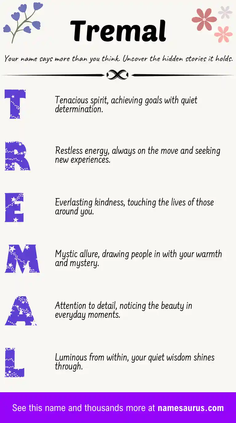 Acrostic poem about Tremal.