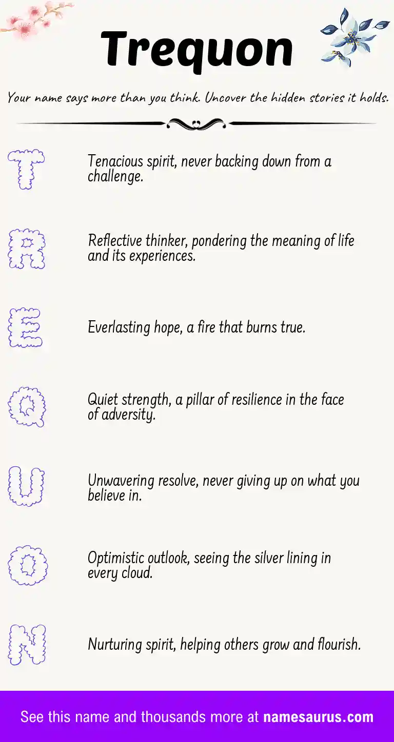 Acrostic poem about Trequon.