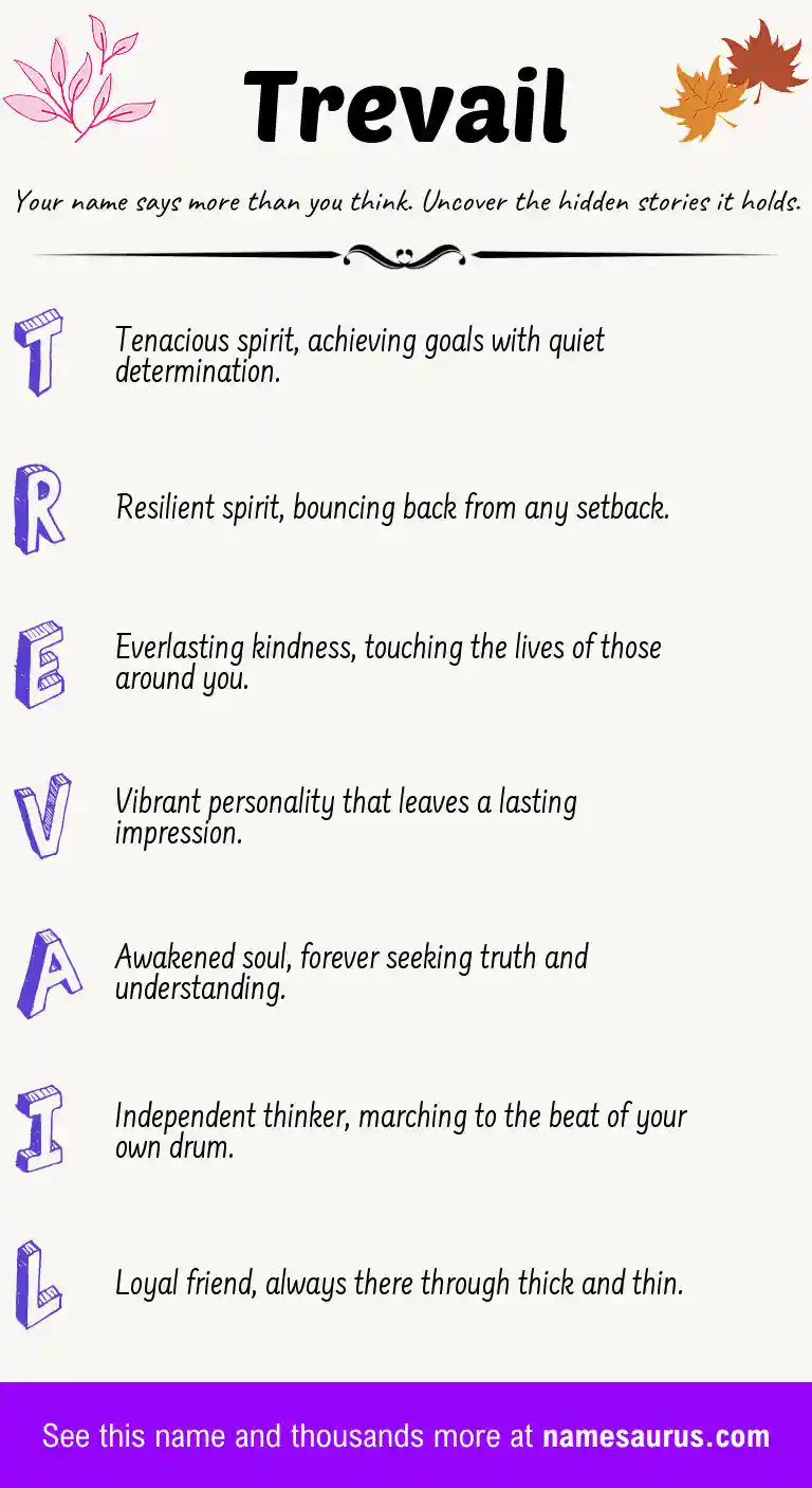 Acrostic poem about Trevail.