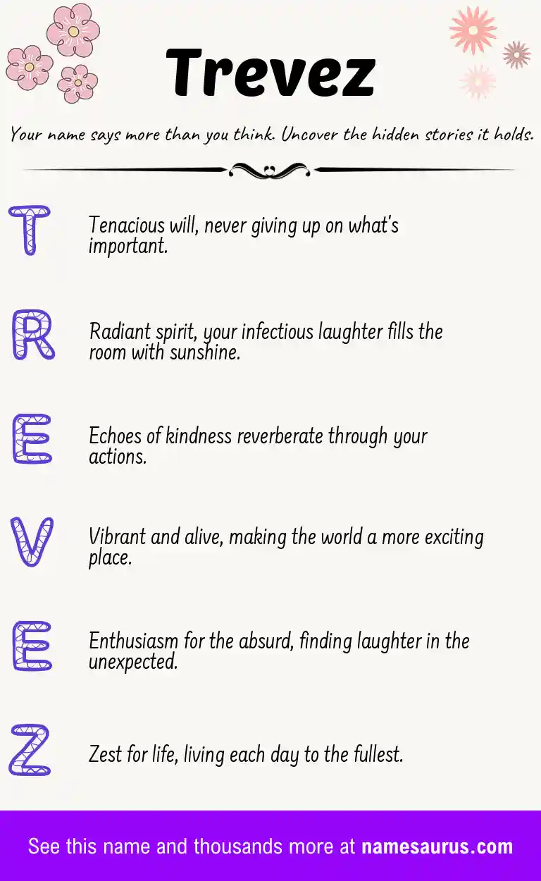 Acrostic poem about Trevez.