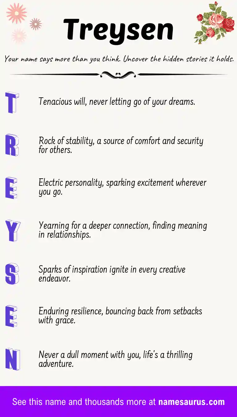 Acrostic poem about Treysen.