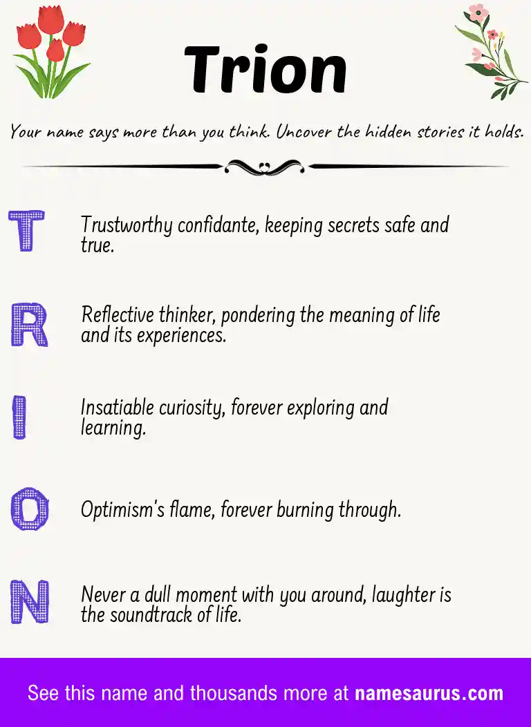 Acrostic poem about Trion.