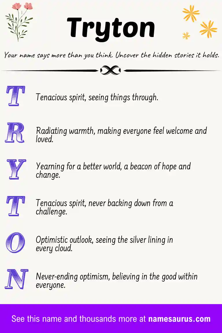 Acrostic poem about Tryton.