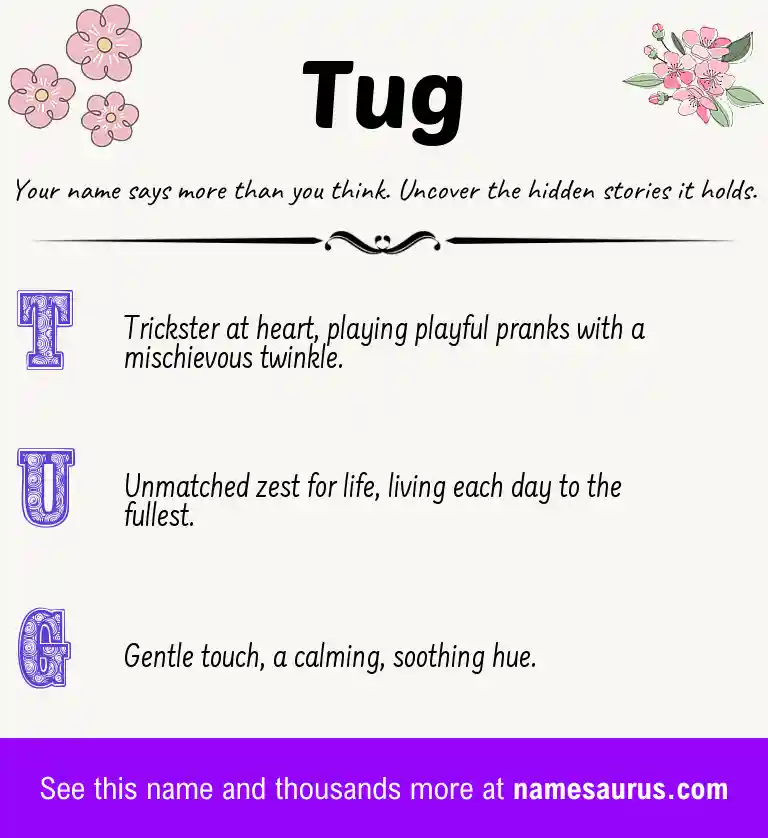 Acrostic poem about Tug.