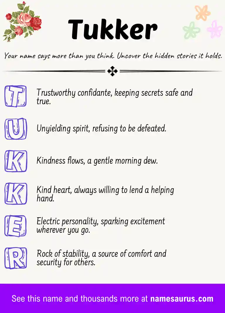 Acrostic poem about Tukker.