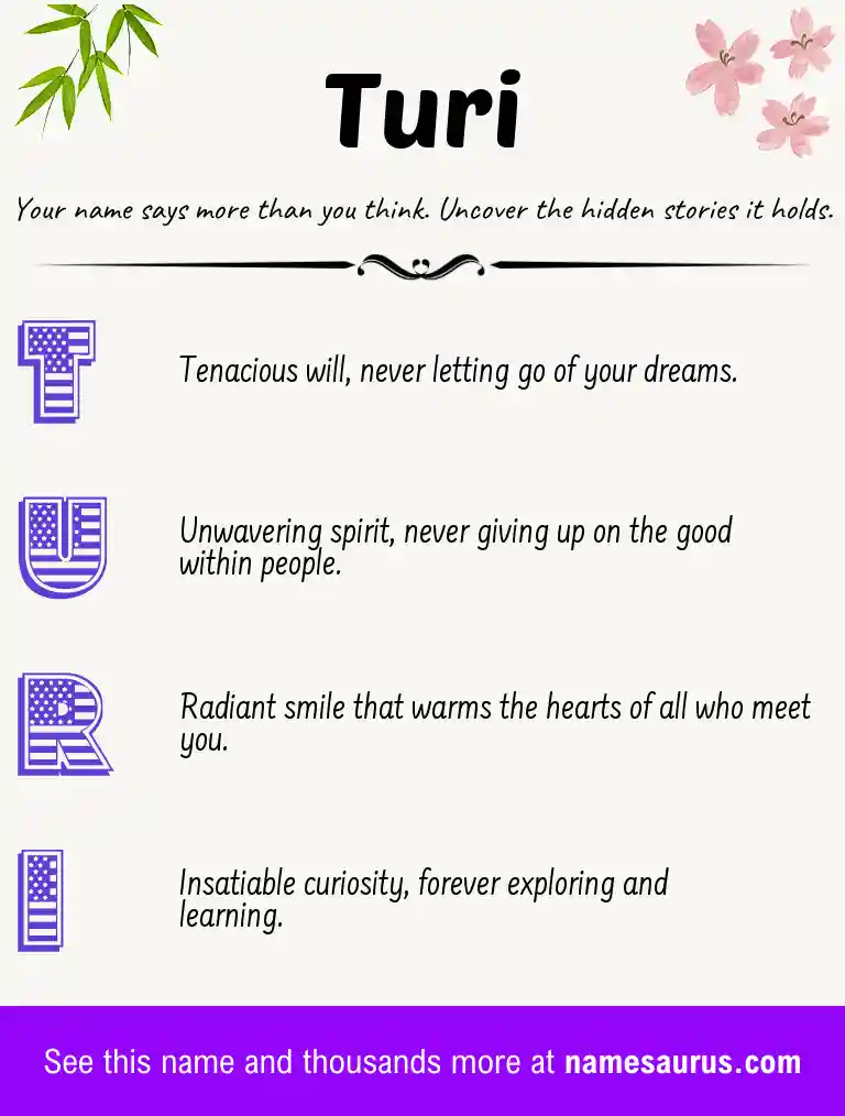 Acrostic poem about Turi.