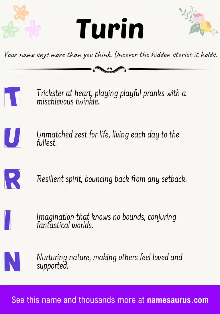 Acrostic poem about Turin.